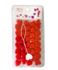 Style Collection Heart Shape Hair Beads BD003 RED