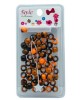 Style Collection Pattern Beads BD012 Black And Orange