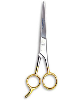 Gold Handle Barber Scissors with Hook 33414