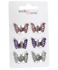 Glitter Butterfly Mini Clamps Assorted 8190