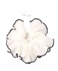 Black And Cream Contrast Edge Scrunchie