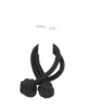 Knotted Thick Elastic Band Black 9301