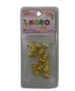 Metal Beads With Diamond BD004D Gold
