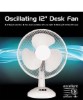 Oscillating 12 Inch Desk Fan