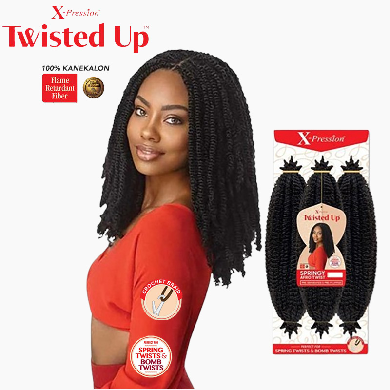 crochet braids | X Pression 3X Twisted Up Springy Afro Twist Braids ...