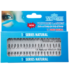 Victorus Lashes 1X Natural Medium Black