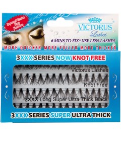 Knot Free 3XXX Long Super Ultra Thick Black Lashes 
