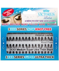 Knot Free 3XXX Medium Super Ultra Thick Black Lashes 