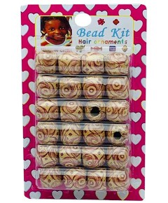 Wooden Bead Kit Hair Ornaments B200W7