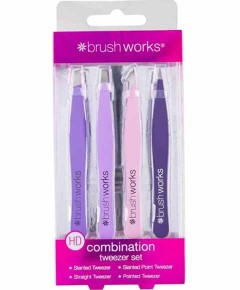 Brush Works HD Combination Tweezer Set Mixed