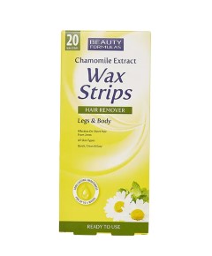 Beauty Formulas Chamomile Extract Hair Removal Wax Strips For Legs And Body