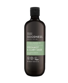 Goodness Men Bergamot And Clary Sage Natural Shower Gel