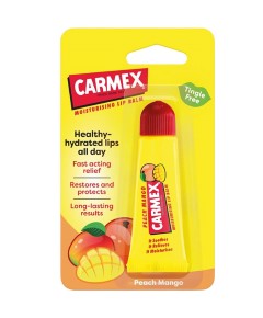 Carmex Moisturising Lip Balm Tube Peach And Mango Burst