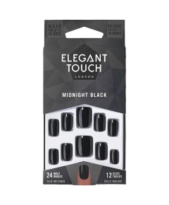 Elegant Touch Black Nail With Glue