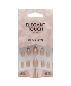 Elegant Touch Mocha Latte Nail With Glue