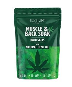 Muscle And Back Soak Bath Salts With Natural Hemp Oil