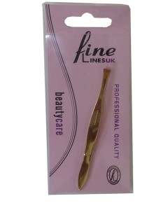 Fine Linesuk Tweezers Gold Plated Steel