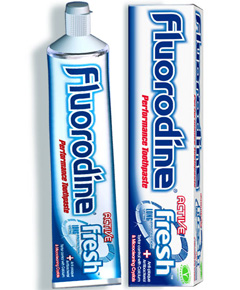 Fluorodine Fresh Active Toothpaste with Microcleaning Crystals