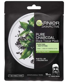 Skin Active Pure Charcoal Black Tissue Mask