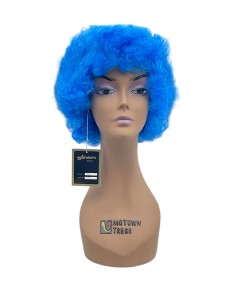 Halloween Costume Party Afro Wig 388A Blue