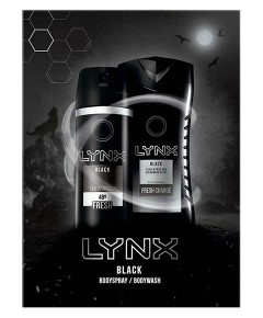 Lynx Black Fresh Body Wash And Spray Gift Set