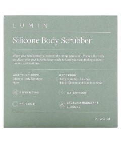 Lumin Silicone Body Scrubber 2 Piece Set