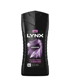 Lynx 3In1 Excite All Day Fresh Plus Clean Feel Shower Gel