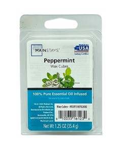 Essential Oil Infused Wax Melt Cubes Peppermint