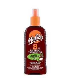 Malibu Bronzing Tanning Oil With Argan Oil SPF8