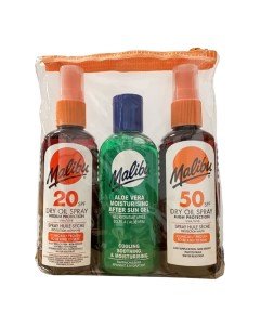 Malibu Travel Bag Dry Oil Pack With SPF20 And SPF50