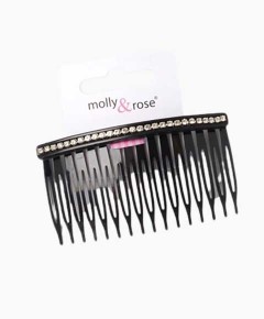 Black Side Comb With Diamante Stones 8341