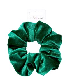 High Shine Green Velvet Large Scrunchie 9329