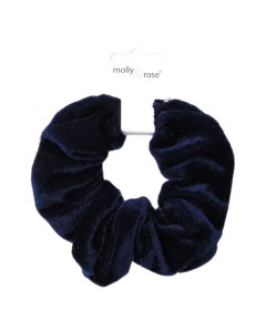 High Shine Navy Velvet Large Scrunchie 9330