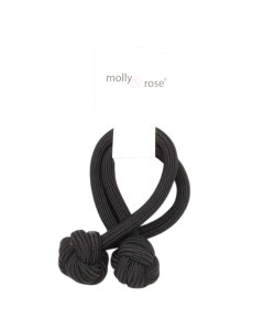 Knotted Thick Elastic Band Black 9301
