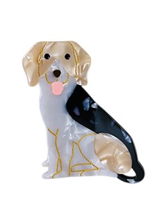 Pearlescent Dog Shaped Hair Clamp 9504
