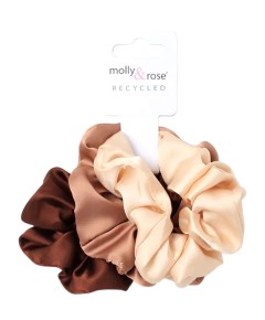Small Three Tonal Brown Scrunchies 9427