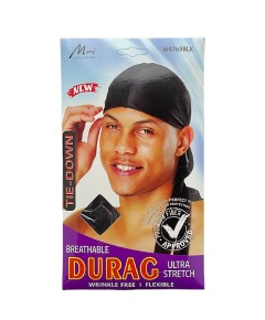 Murry Collection Tie Down Ultra Stretch Durag M4769BLK