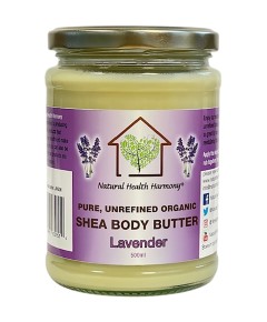 Pure Unrefined Organic Shea Body Butter With Lavender