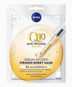 Q10 Power Anti Wrinkle Serum Infused Firming Sheet Mask