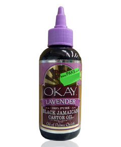 OKAY 100 Percent Pure Black Jamaican Castor Oil With Lavender