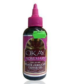 OKAY 100 Percent Pure Black Jamaican Castor Oil With Rosemary