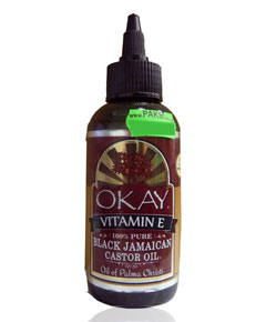 OKAY 100 Percent Pure Black Jamaican Castor Oil With Vitamin E