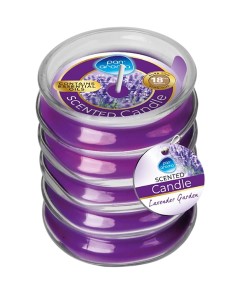 Ribbed Glass Scented Candle Lavender Garden