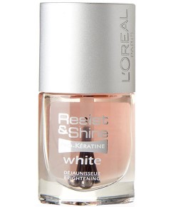 Resist And Shine Pro Keratin White Nail Varnish