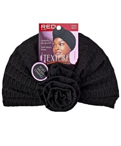 Red By Kiss Textured Top Knot Turban HQ83 Black