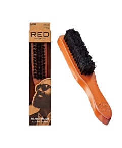 Red Premium Beard Brush BR202 Medium Soft