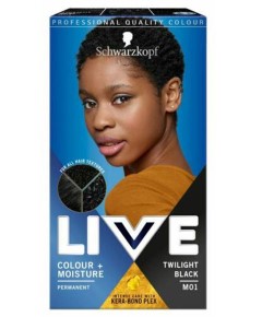 Live Colour Plus Moisture Permanent Hair Colour Twilight Black M01