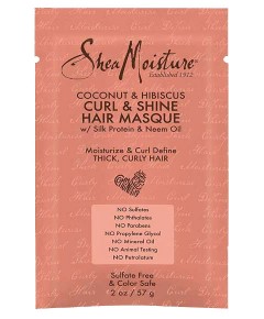 Coconut And Hibiscus Curl And Shine Hair Masque Sachet