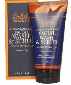 Shave African Black Soap Facial Wash And Scrub