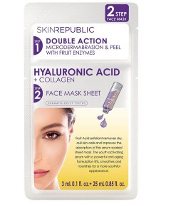 Double Action Hyaluronic Acid Plus Collagen Face Mask Sheet 